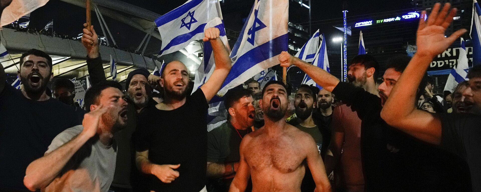 مظاهرة ضد الإصلاح القضائي في تل أبيب، إسرائيل 26 مارس 2023 - سبوتنيك عربي, 1920, 27.03.2023