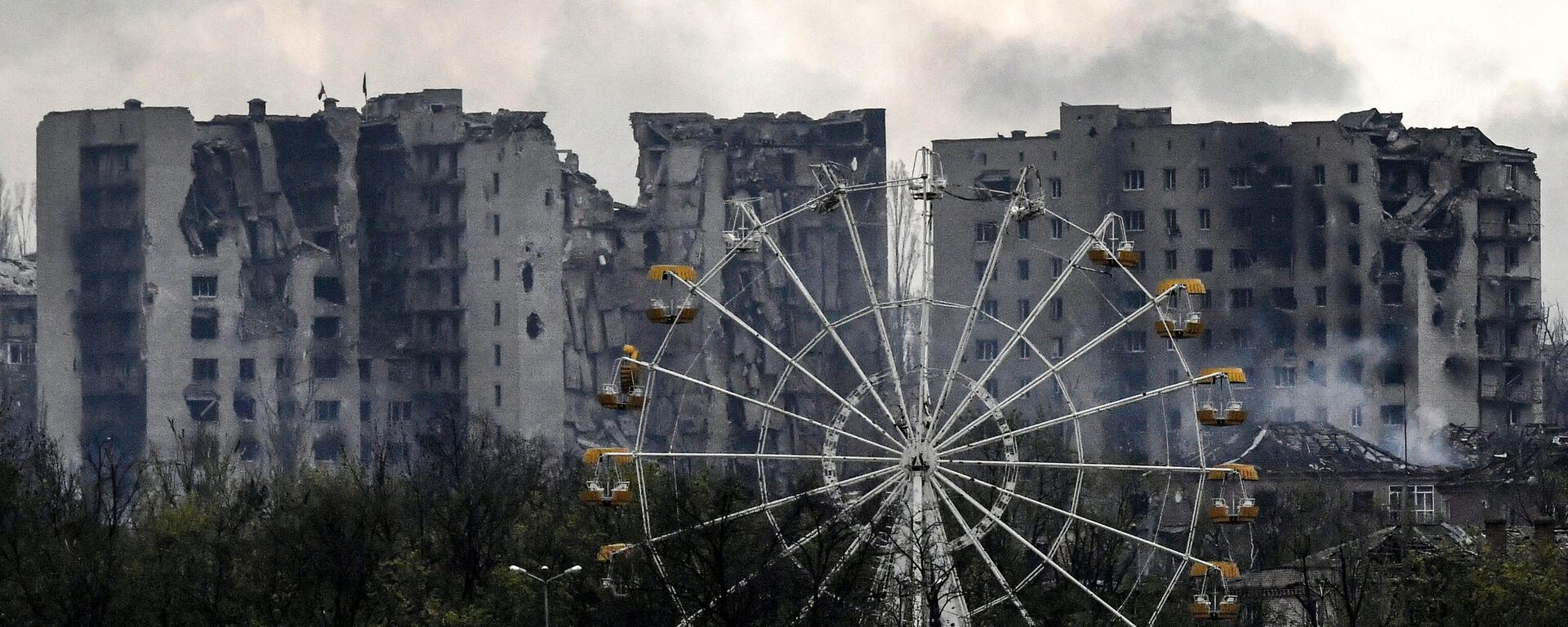 المباني متعددة الطوابق المتضررة في الجزء الغربي من أرتيوموفسك - سبوتنيك عربي, 1920, 17.05.2023