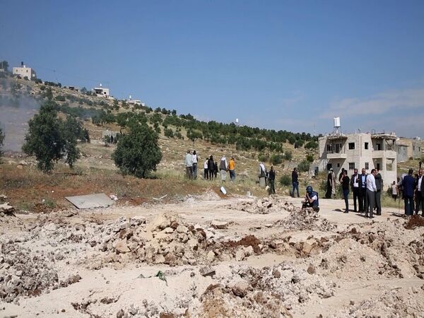 الجيش الإسرائيلي يهدم مدرسة جب الذيب شرق بيت لحم - سبوتنيك عربي