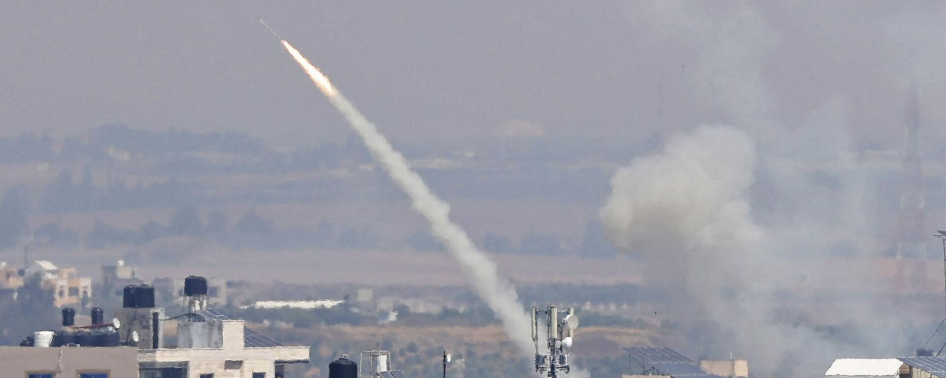 إطلاق صواريخ من قطاع غزة تجاه إسرائيل، اليوم الأربعاء، 5 مايو/ آيار 2023 - سبوتنيك عربي, 1920, 12.05.2023