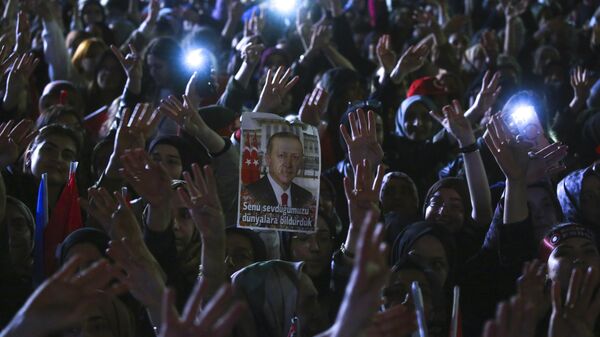 الانتخابات الرئاسية و البرلمانية التركية - أنصار رجب طيب أردوغان في أنقرة - سبوتنيك عربي