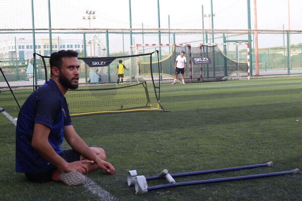 عبد الله مصطفى، كابتن منتخب مصر لكرة الساق الواحدة  - سبوتنيك عربي