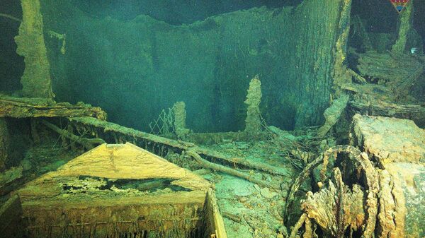 Обломки лайнера Титаник снятые во время экспедиций компании OceanGate. Архивное фото - سبوتنيك عربي