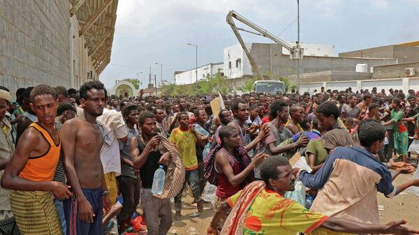 مهاجرين إثيوبيين في اليمن - سبوتنيك عربي