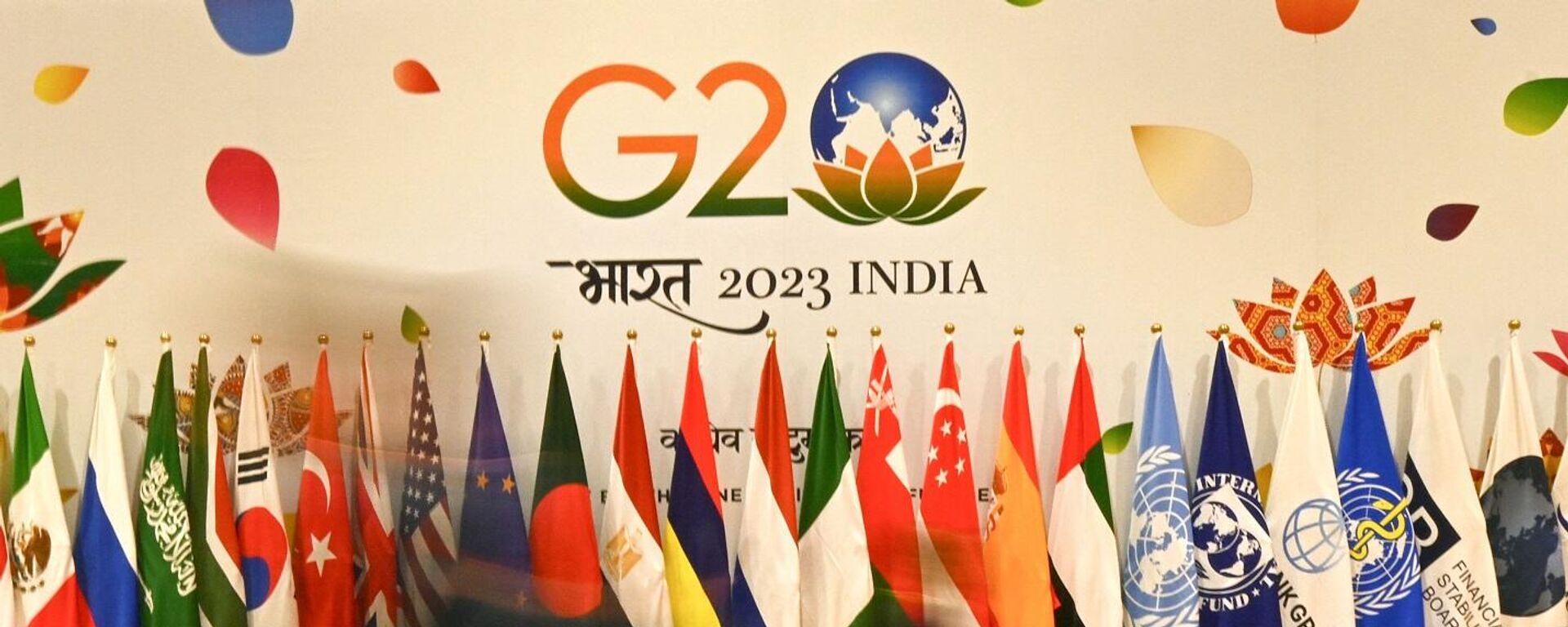 أعلام الدول المشاركة في قمة قادة مجموعة العشرين، المنطلقة في نيودلهي، الهند، 7 سبتمبر/ أيلول 2023 - سبوتنيك عربي, 1920, 09.09.2023
