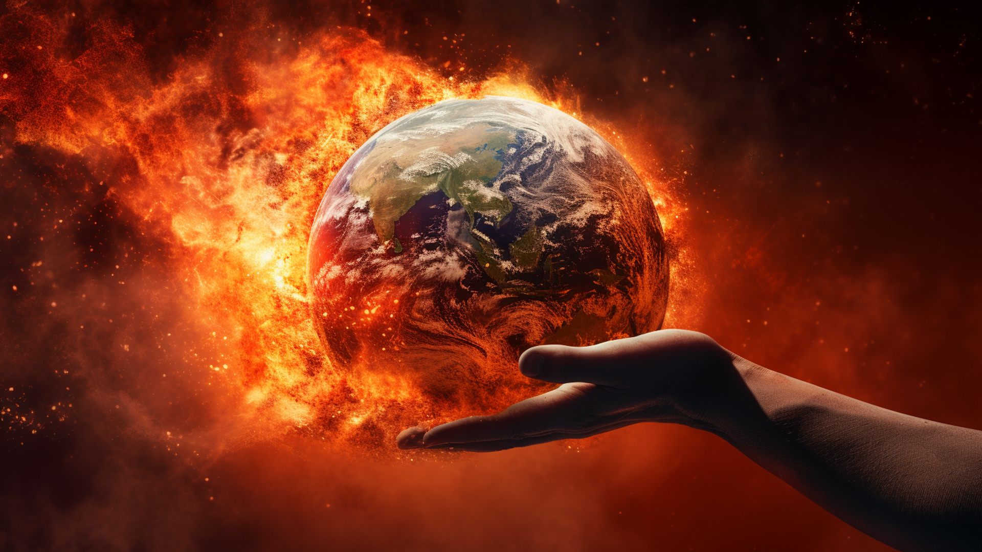 صورة تعبيرية لكوكب الأرض وهو يحترق - سبوتنيك عربي, 1920, 14.09.2023