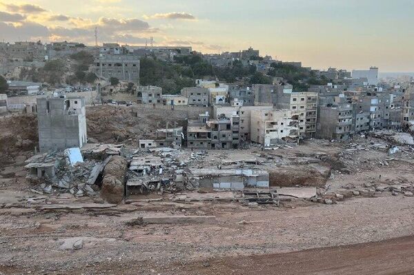 صور تظهر حجم الدمار داخل مدينة درنة الليبية عقب إعصار دانيال - سبوتنيك عربي