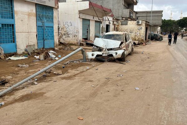 آثار الدمار في درنة الليبية إثر إعصار دانيال - سبوتنيك عربي