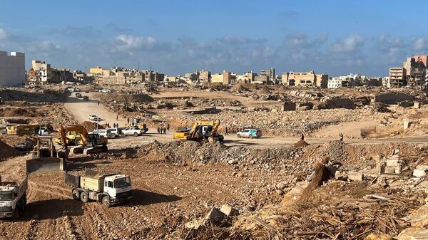 آثار الدمار في مدينة درنة المنكوبة بسبب إعصار دانيال في ليبيا - سبوتنيك عربي
