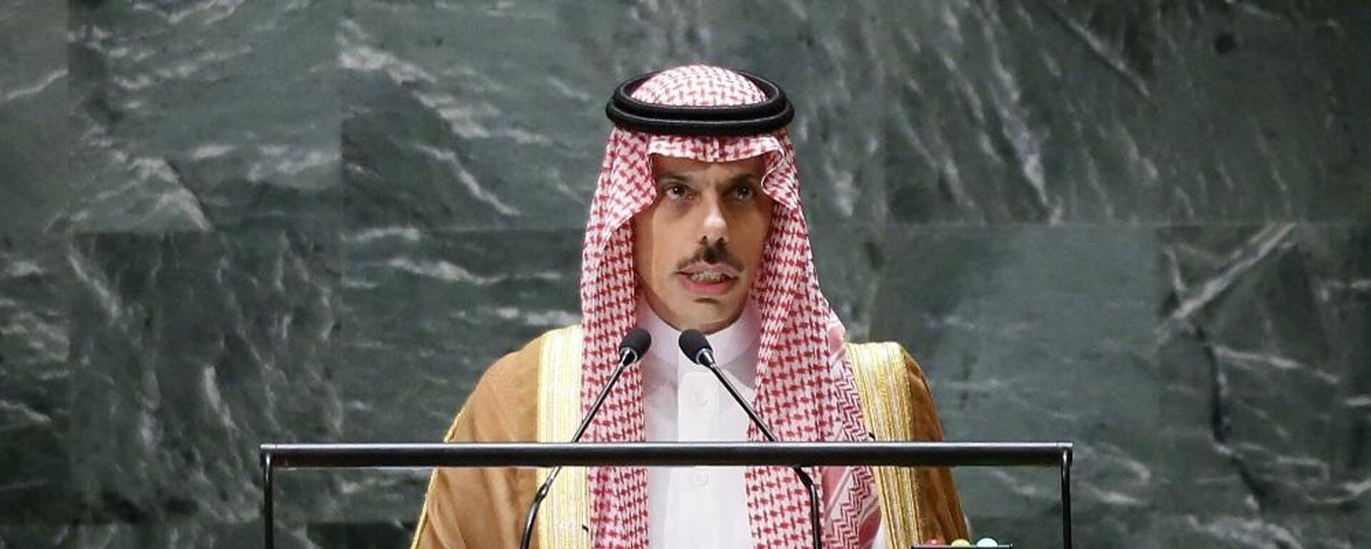 وزير الخارجية السعودي، الأمير فيصل بن فرحان، يلقي كلمته في الجمعية العامة للأمم المتحدة الـ78، نيويورك، 23 سبتمبر/ أيلول 2023 - سبوتنيك عربي, 1920, 25.09.2023
