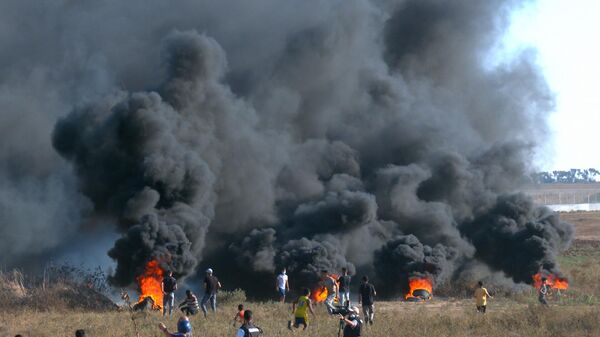 إصابات خلال قمع الجيش الاسرائيلي لتظاهرات على الحدود الشرقية لقطاع غزة - سبوتنيك عربي
