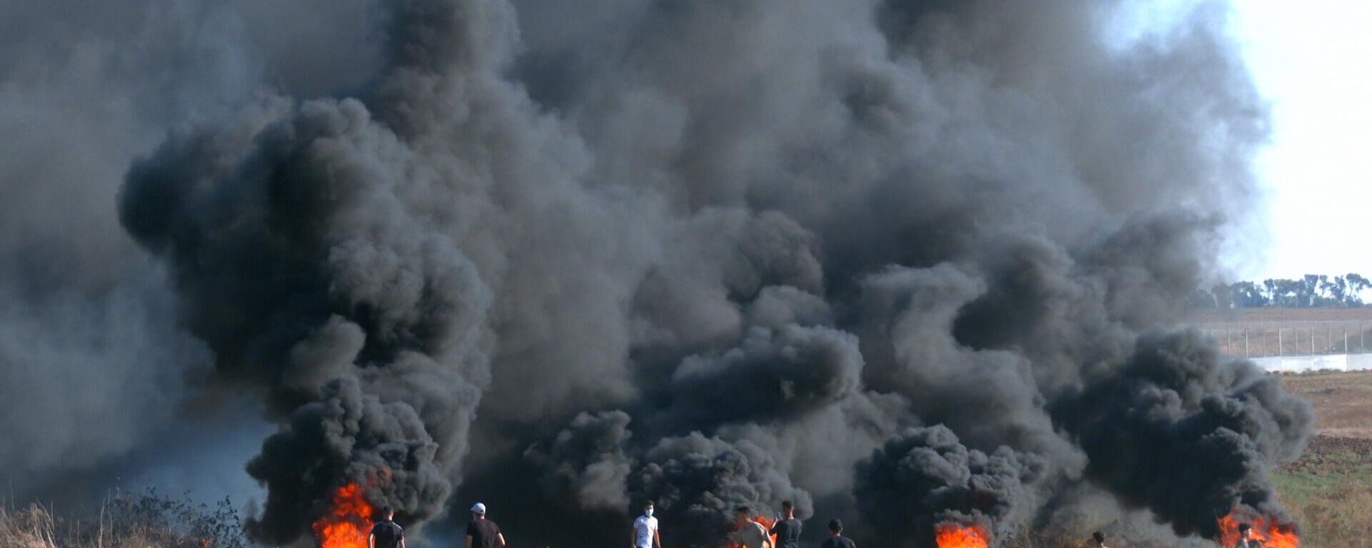 إصابات خلال قمع الجيش الاسرائيلي لتظاهرات على الحدود الشرقية لقطاع غزة - سبوتنيك عربي, 1920, 02.10.2023