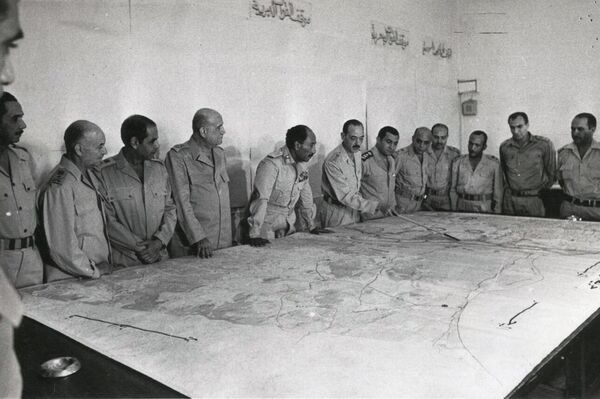اجتماعات مجلس قيادة القوات المسلحة المصرية، ضمن الاستعدادات لحرب 6 أكتوبر/ تشرين الأول 1973 - سبوتنيك عربي