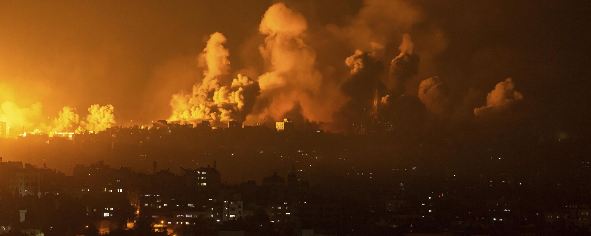 قصف قوات الجيش الإسرائيلي في مدينة غزة، قطاع غزة، فلسطين - سبوتنيك عربي, 1920, 22.10.2023