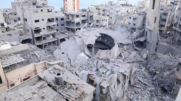 الجيش الاسرائيلي يدمر مساجد ومصارف ومدارس في قطاع غزة - سبوتنيك عربي