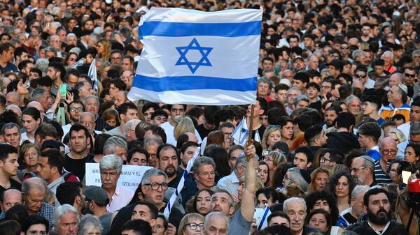 مسيرات شعبية حاشدة لدعم إسرائيل في بوينس آيروس، الأرجنتين - سبوتنيك عربي