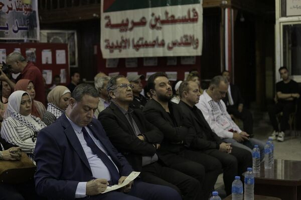 السفير الفلسطيني خلال مؤتمر دعم فلسطين بالقاهرة - سبوتنيك عربي