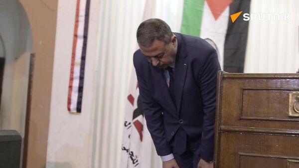 السفير الفلسطيني أثناء مؤتمر دعم فلسطين بالقاهرة - سبوتنيك عربي