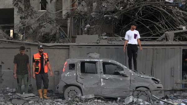 الوضع في قطاع غزة بعد استمرار قصف الطيران الحربي الإسرائيلي  - سبوتنيك عربي