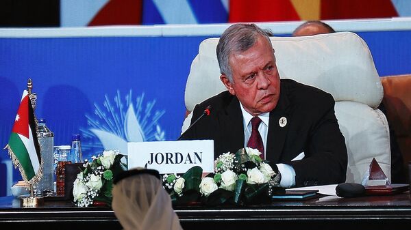 العاهل الأردني، الملك عبد الله الثاني، في قمة القاهرة للسلام، بالعاصمة الإدارية، القاهرة، 21 أكتوبر/ تشرين الأول 2023 - سبوتنيك عربي