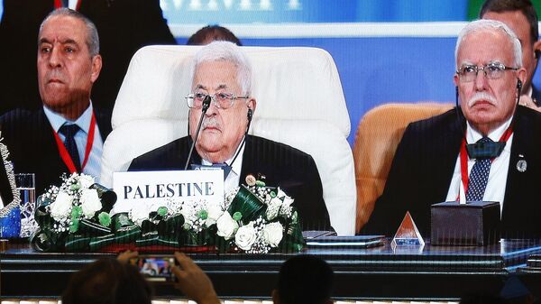 الرئيس الفلسطيني، محمود عباس، في قمة القاهرة للسلام، بالعاصمة الإدارية، القاهرة، 21 أكتوبر/ تشرين الأول 2023 - سبوتنيك عربي