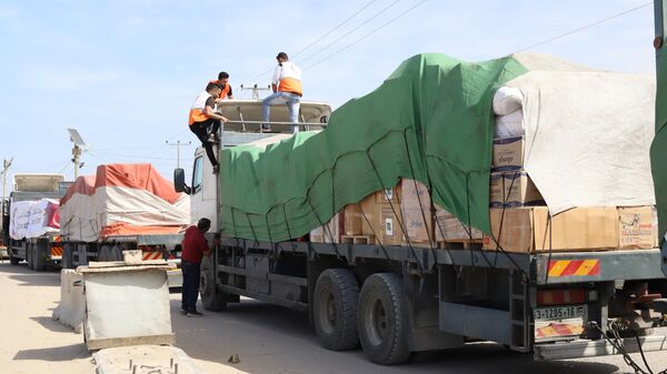 دخول20 شاحنة محملة بأدوية ومستلزمات طبية وكمية محدودة من المواد الغذائية عبر معبر رفح
 - سبوتنيك عربي