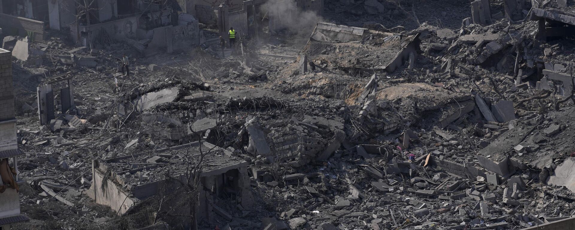 صورة جوية للدمار الناجم عن القصف الجوي الإسرائيلي في مدينة غزة، 11 أكتوبر 2023. - سبوتنيك عربي, 1920, 24.10.2023