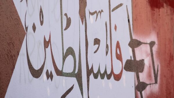 شباب يرسمون جداريات في شوارع تونس توثق معاناة الفلسطينيين وتدعم قضيتهم - سبوتنيك عربي
