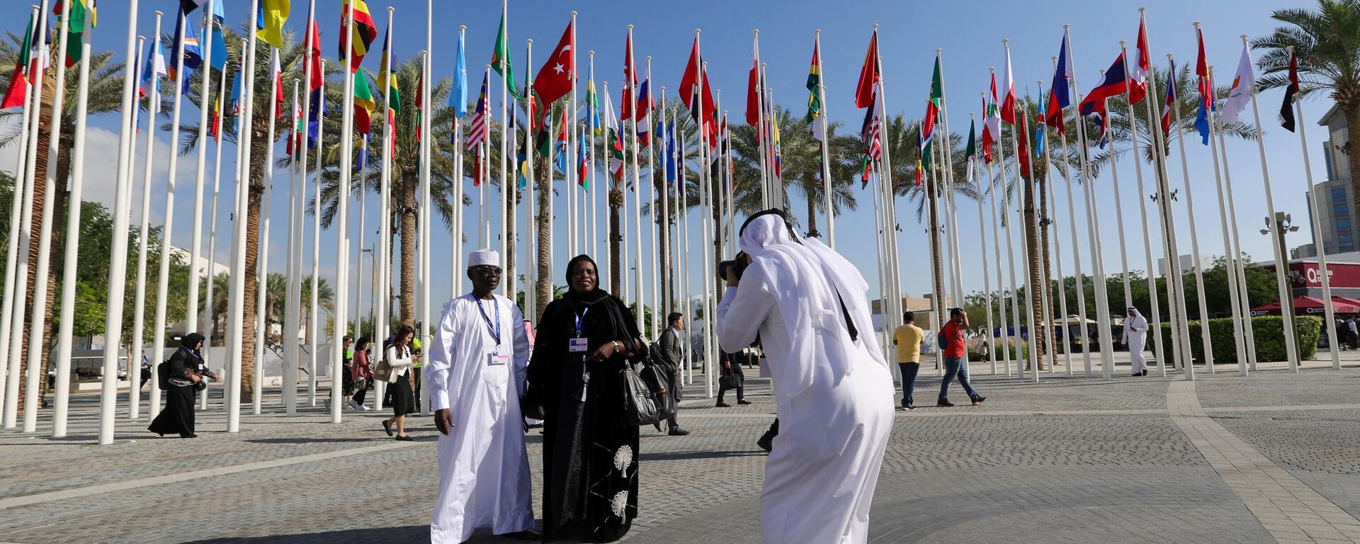 المندوبون يلتقطون صورهم في مكان انعقاد قمة الأمم المتحدة للمناخ في كوب 28 في دبي في 30 نوفمبر 2023. - سبوتنيك عربي, 1920, 01.12.2023