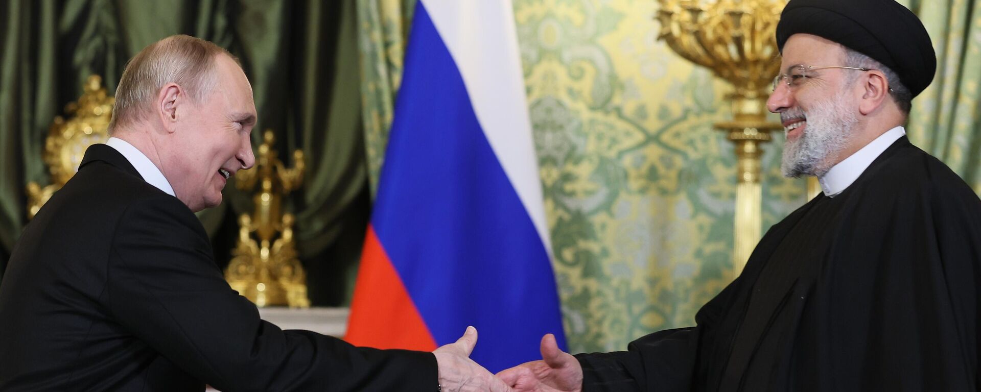 الرئيس الروسي فلاديمير بوتين والرئيس الإيراني إبراهيم رئيسي خلال اجتماع في موسكو، روسيا 7 ديسمبر 2023 - سبوتنيك عربي, 1920, 16.04.2024