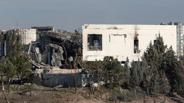 مبنى متضرر بعد الهجوم الصاروخي الذي شنه الحرس الثوري الإيراني على عاصمة إقليم كردستان العراق أربيل، في 16 يناير 2024.
 - سبوتنيك عربي