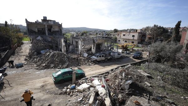 دمار في المباني نتيجة غارة إسرائيلية في بلدة عيتا الشعب جنوب لبنان - سبوتنيك عربي