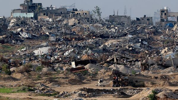 جانب من الدمار في قطاع غزة بسبب العدوان الإسرائيلي - سبوتنيك عربي