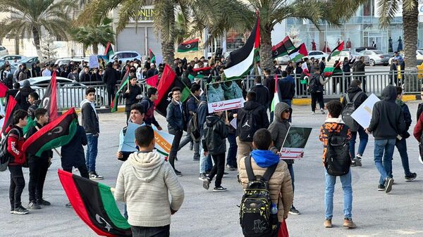 مظاهرات لدعم غزة في ليبيا - سبوتنيك عربي