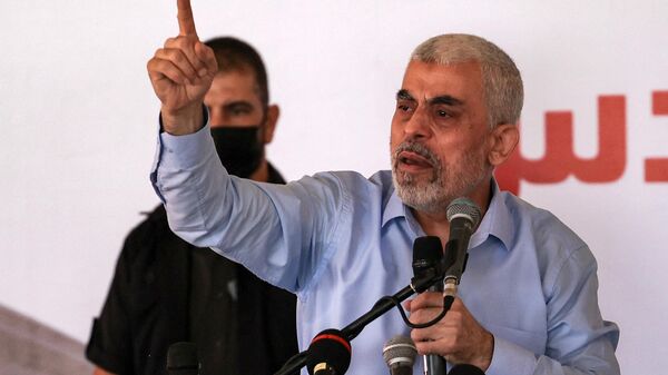يحيى السنوار، رئيس حركة حماس الإسلامية الفلسطينية في قطاع غزة، فلسطين - سبوتنيك عربي