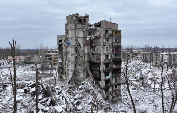 صورة جوية لمدينة أفدييفكا، جمهورية دونيتسك الشعبية - سبوتنيك عربي