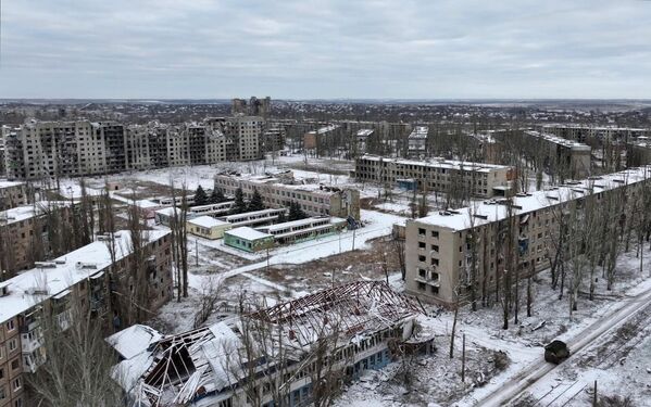 صورة جوية لمدينة أفدييفكا، جمهورية دونيتسك الشعبية - سبوتنيك عربي
