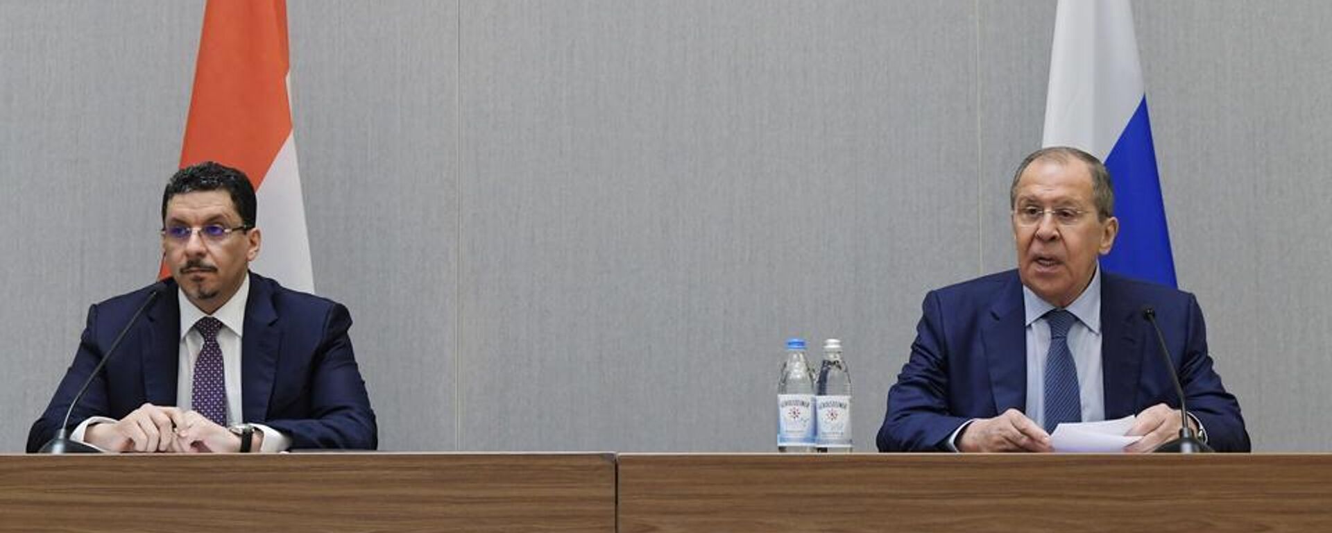 لافروف يعقد مؤتمرا صحفيا بعد محادثات مع رئيس الوزراء اليمني مبارك في موسكو - سبوتنيك عربي, 1920, 27.02.2024