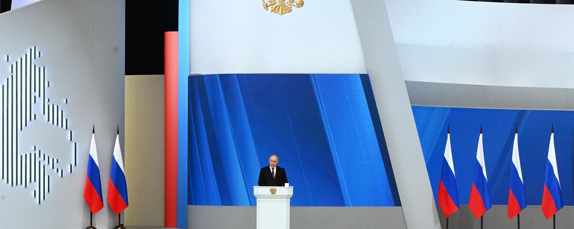 الرئيس الروسي فلاديمير بوتين خلال رسالة إلى الجمعية الفيدرالية الروسية - سبوتنيك عربي, 1920, 29.02.2024