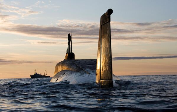 الغواصة النووية (NPS) &quot;يوري دولغوروكي&quot; أثناء التجارب البحرية، في صيف عام 2009. - سبوتنيك عربي