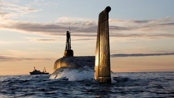 الغواصة النووية (NPS) يوري دولغوروكي أثناء التجارب البحرية - سبوتنيك عربي
