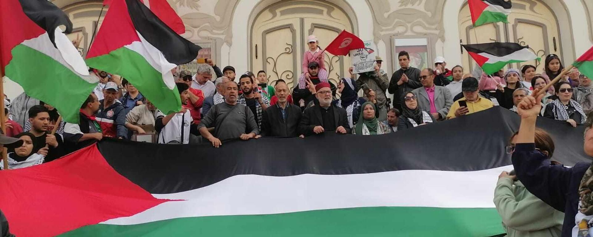 نشطاء تونسيون ينظمون مسيرة إحياء للذكرى الـ48 ليوم الأرض الفلسطيني - سبوتنيك عربي, 1920, 30.03.2024