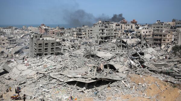 Территории вокруг больницы Аль-Шифа в Газе после того, как израильские военные покинули комплекс - سبوتنيك عربي