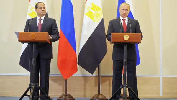 الرئيسان فلاديمير بوتين وعبدالفتاح السيسي - سبوتنيك عربي