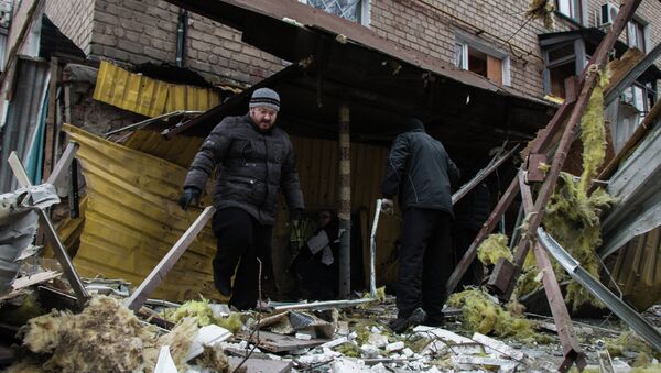آثار القصف في دونيتسك - سبوتنيك عربي