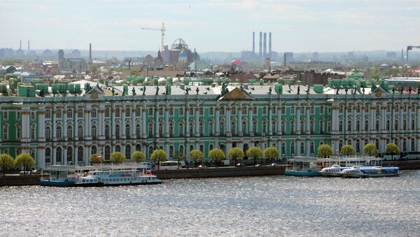 A view of the Winter Palace from the bell tower of the Peter and Paul Fortress - سبوتنيك عربي