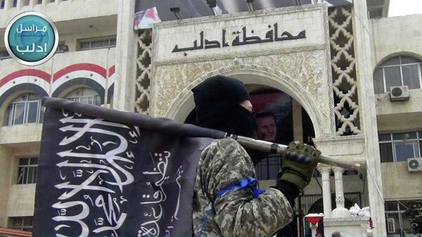 مقاتل من جبهة النصرة في إدلب، شمال سوريا - سبوتنيك عربي
