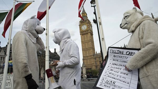 حملة احتلوا الديمقراطية في لندن - سبوتنيك عربي