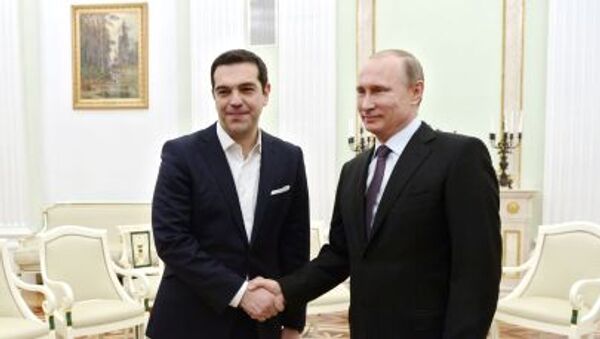 بوتين مع رئيس الوزراء اليوناني تسيبراس - سبوتنيك عربي