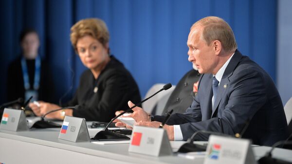 الرئيس الروسي والزعيمة البرازيلية يتحدثان للصحفيين حول نتائج قمة بريكس - سبوتنيك عربي